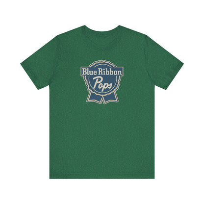Blue Ribbon Pops Shirt — Funny Dad Gift, Retro Beer Dad Tee