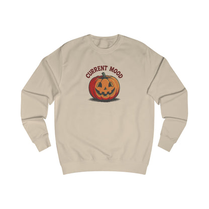 Current Mood (Classic Pumpkin) — Retro Halloween Sweatshirt (Light)