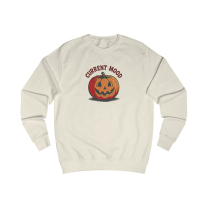 Current Mood (Classic Pumpkin) — Retro Halloween Sweatshirt (Light)