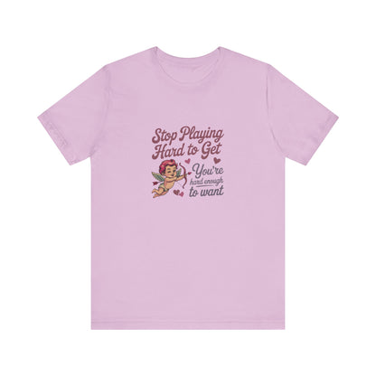 Stop Playing Hard to Get — Retro Cupid Tee (Light)