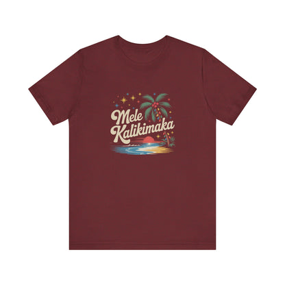 Mele Kalikimaka — Retro Hawaiian Christmas Tee (Dark)