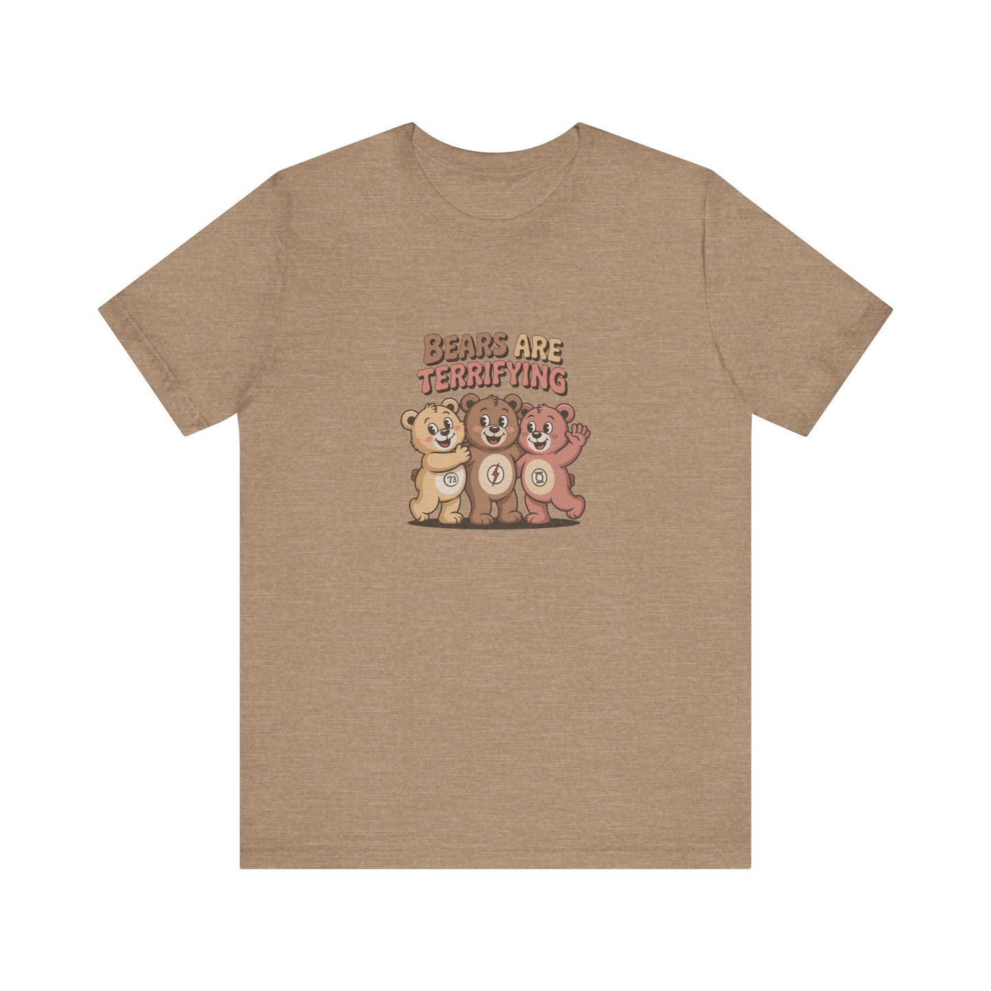 Bears Are Terrifying (Cute Remix) — Retro Tee (Light)
