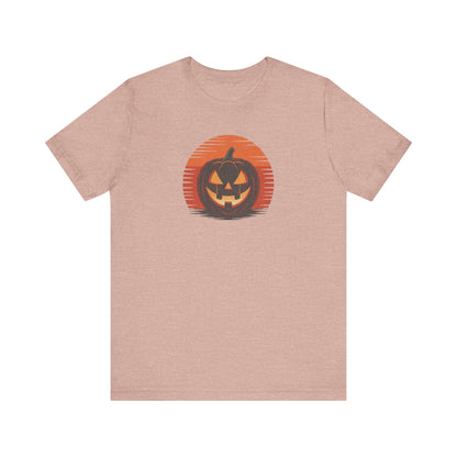 Retro Jack: Sliced Sunset — Halloween Sunset Tee (Light)
