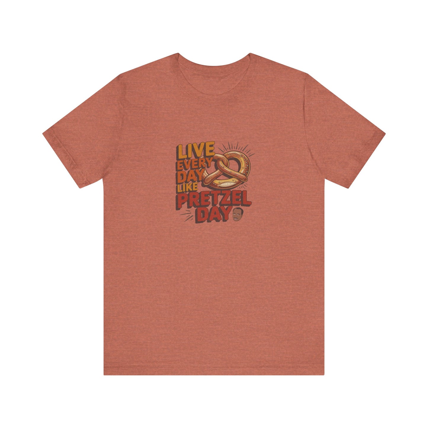 Live Every Day Like Pretzel Day — Stanley Hudson Retro Tee (Light)