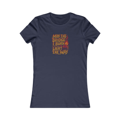 May the Bridges I Burn Light the Way (Remix) — Retro Women's Tee (Dark)