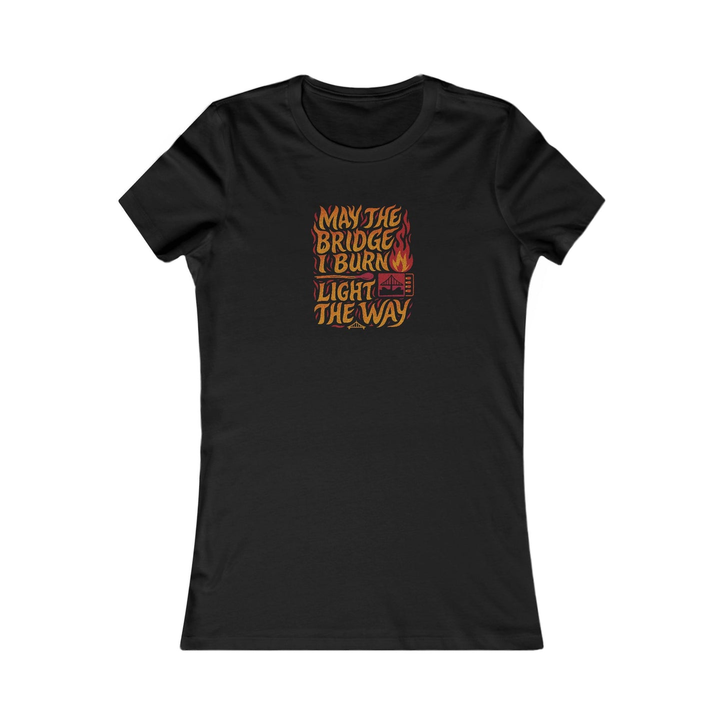 May the Bridges I Burn Light the Way (Remix) — Retro Women's Tee (Dark)