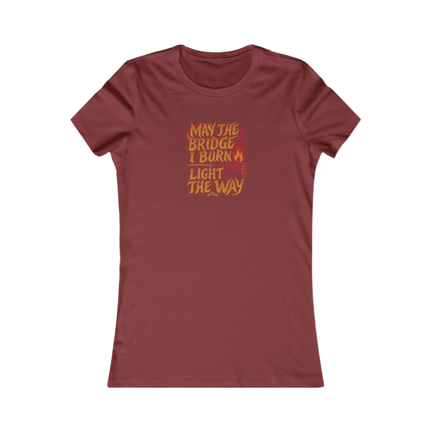 May the Bridges I Burn Light the Way (Remix) — Retro Women's Tee (Dark)