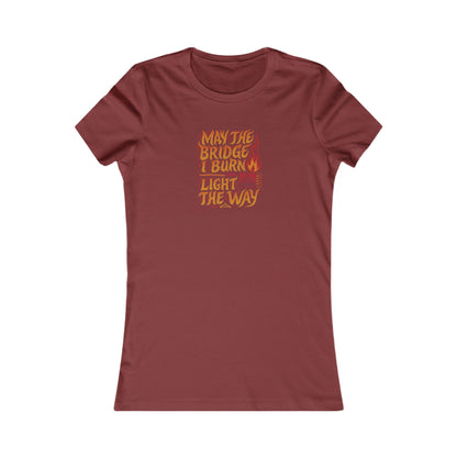 May the Bridges I Burn Light the Way (Remix) — Retro Women's Tee (Dark)