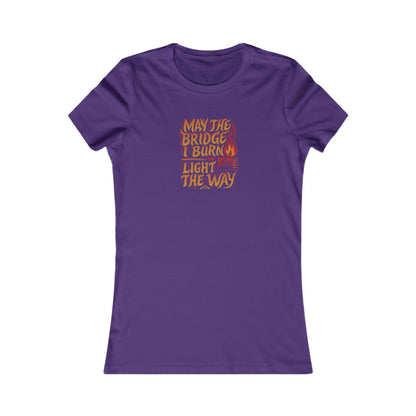 May the Bridges I Burn Light the Way (Remix) — Retro Women's Tee (Dark)