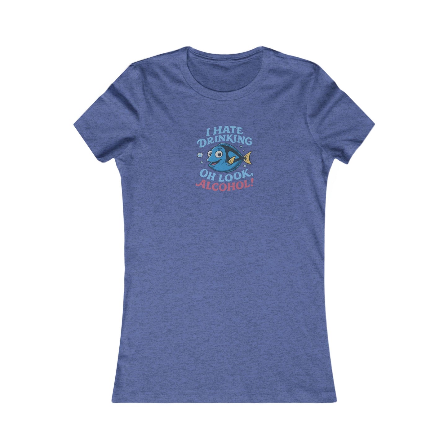 I Hate Drinking (Oh Look, Alcohol!) — Forgetful Fish Retro Women's Tee (Dark)