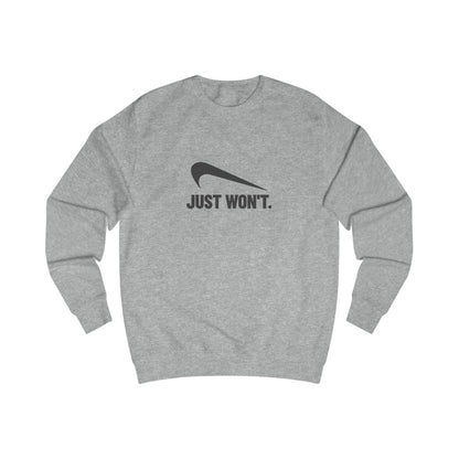 Just Won’t Athletic Parody — Retro Workout Sweatshirt (Light)