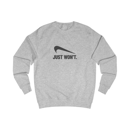 Just Won’t Athletic Parody — Retro Workout Sweatshirt (Light)
