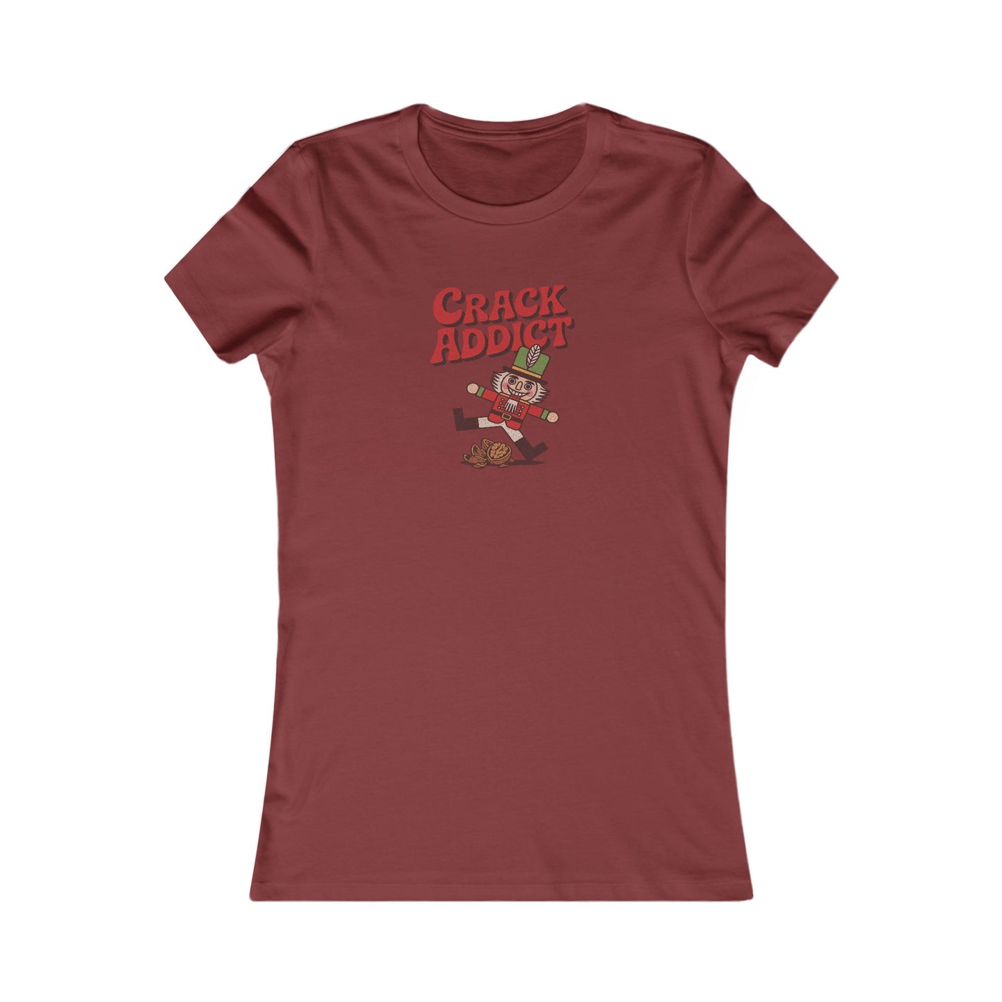 Crack Addict Nutcracker (Unhinged Remix) — Retro Women's Tee (Dark)