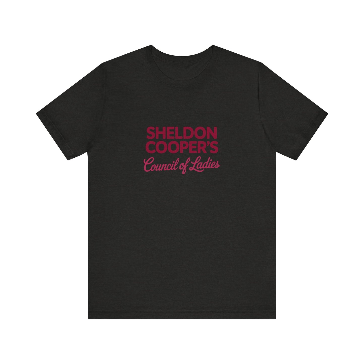Sheldon Cooper’s Council of Ladies — TBBT Retro Tee (Dark)