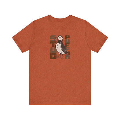 Stud Puffin, Licensed to Chill – Spy-Bird Retro Tee (Light)