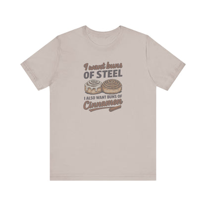 Buns of Steel (and Cinnamon) — Workout Retro Tee (Light)