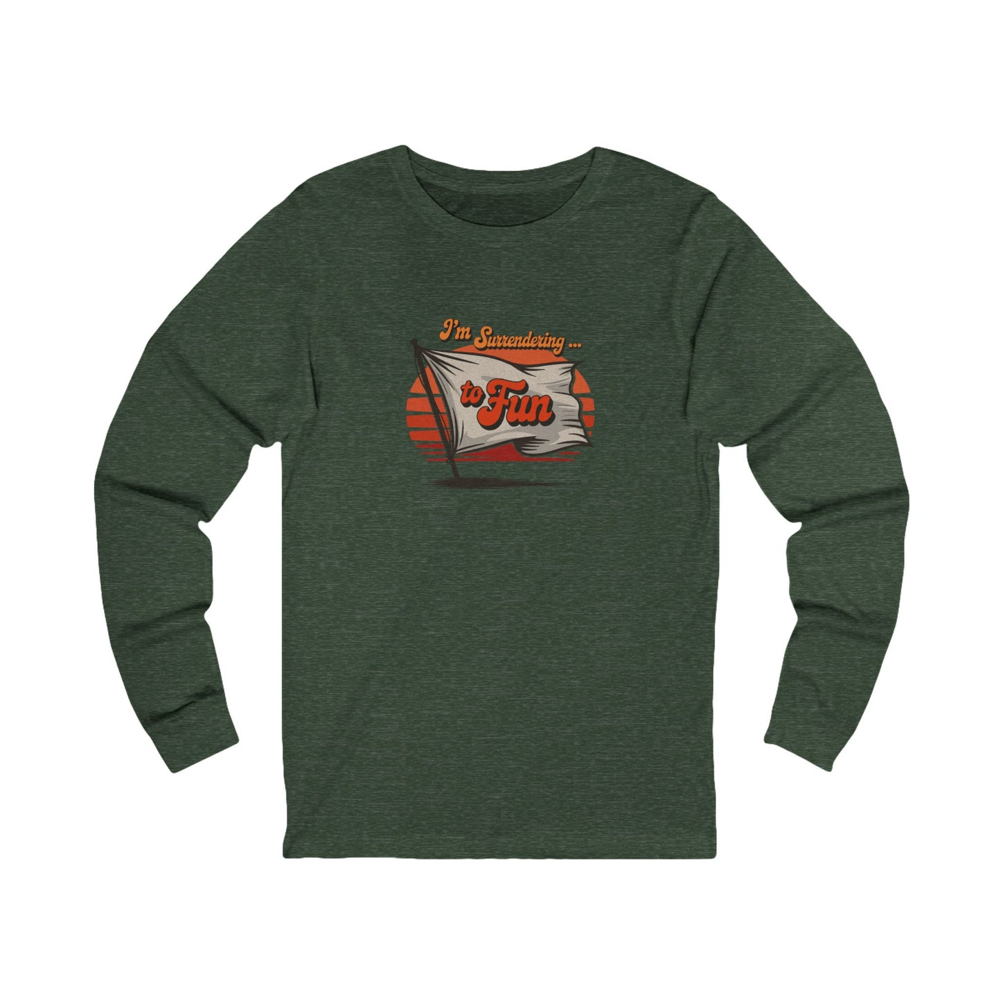 I'm Surrendering to Fun — Fun with Flags Retro Long Sleeve (Dark)