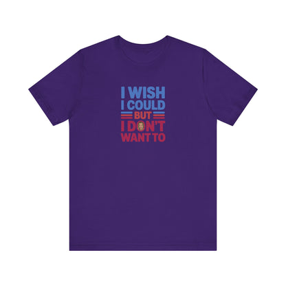I Wish I Could, But I Don't Want To — Phoebe Buffay Retro Tee (Dark)