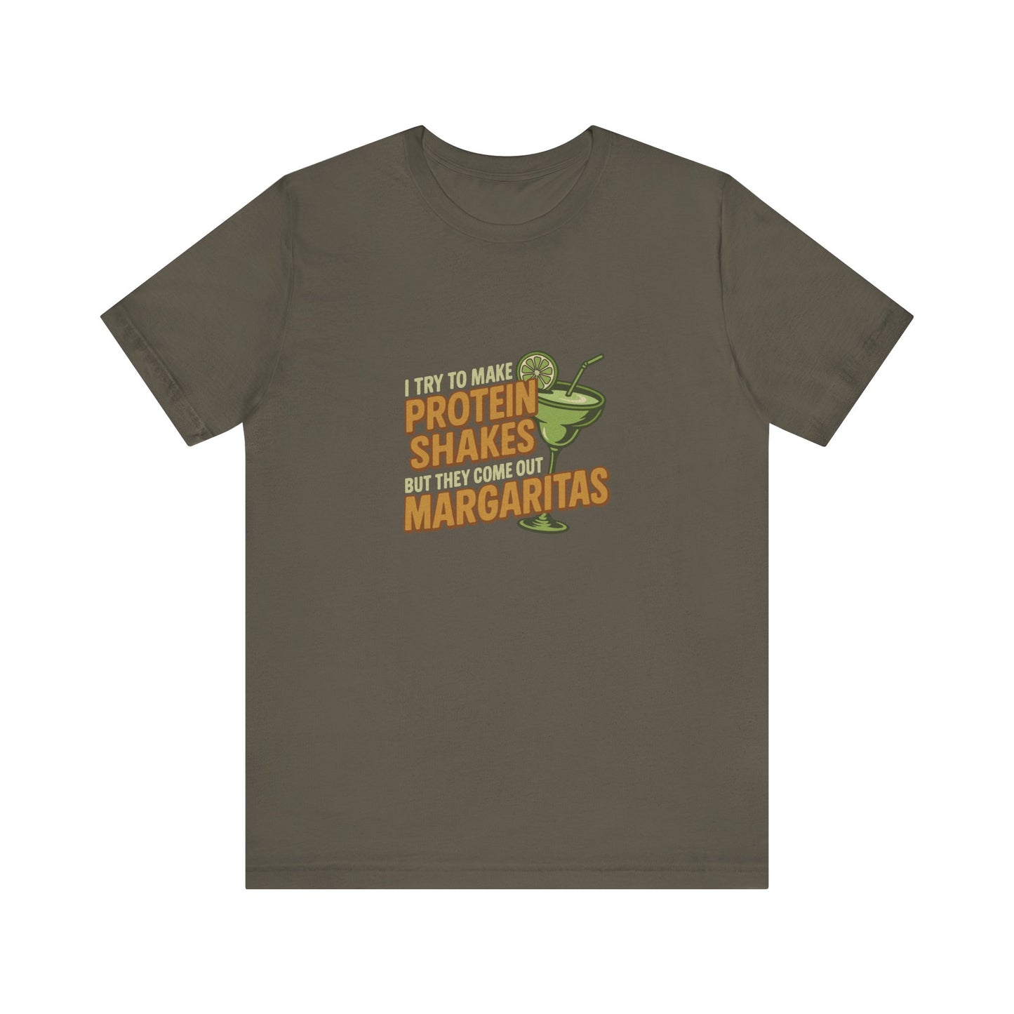 Protein Shakes (Oops, All Margaritas) — Retro Tee (Dark)