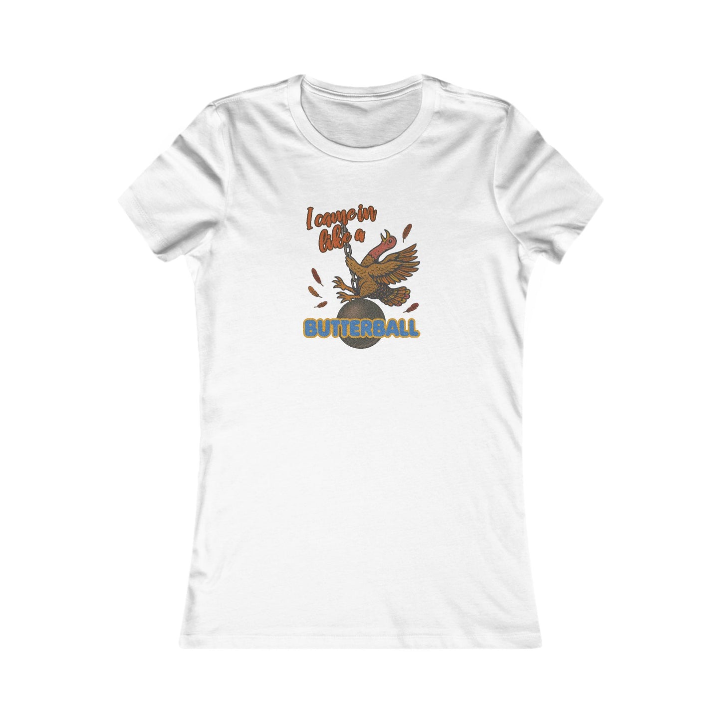 Like a Butterball — Miley Cyrus Thanksgiving Parody Retro Women's Tee (Light)
