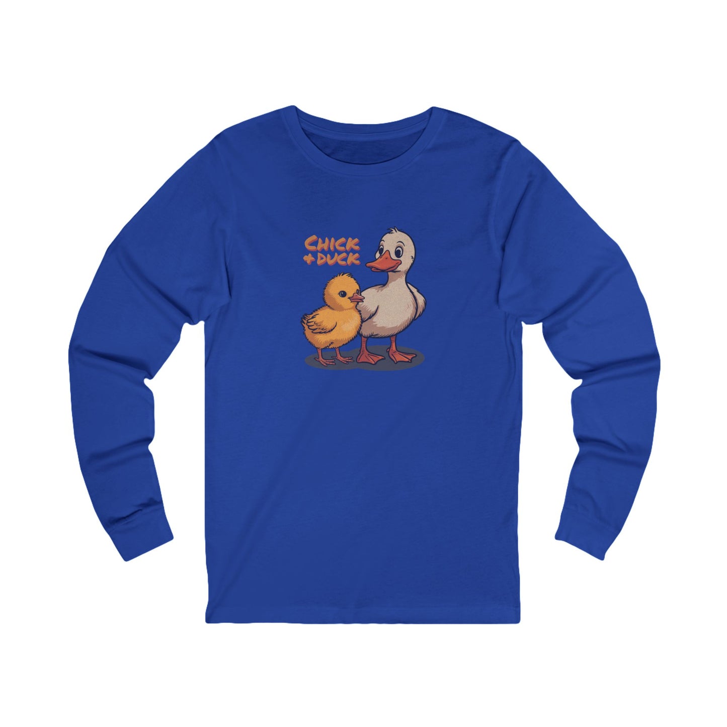 The Chick and the Duck — Friends Retro Long Sleeve (Dark)
