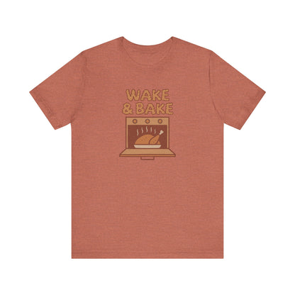 Wake & Bake — Retro Thanksgiving Turkey Tee (Light)