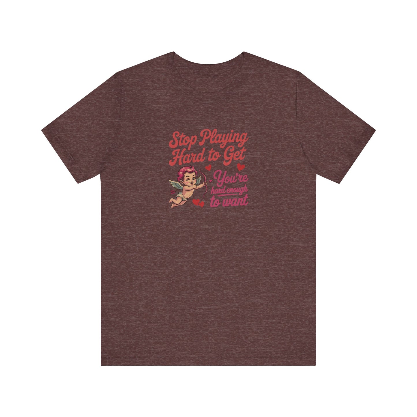 Stop Playing Hard to Get — Retro Cupid Tee (Dark)