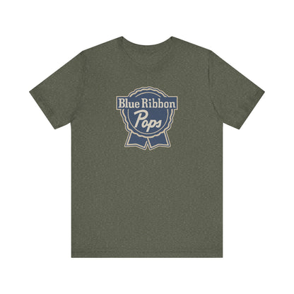 Blue Ribbon Pops Shirt — Funny Dad Gift, Retro Beer Dad Tee