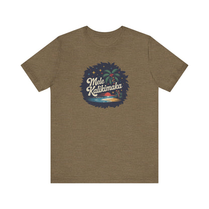 Mele Kalikimaka — Retro Hawaiian Christmas Tee (Light)