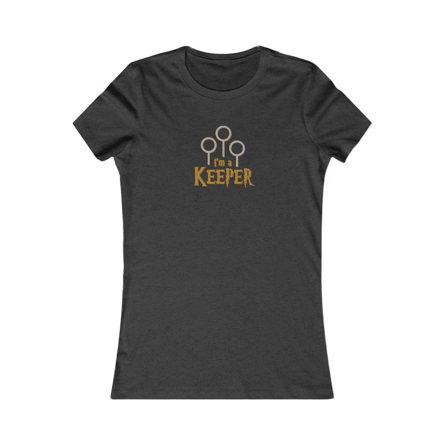 I’m a Keeper — Harry Potter Quidditch Retro Women's Tee (Dark)