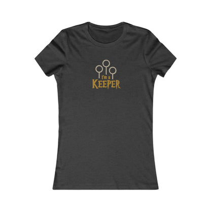I’m a Keeper — Harry Potter Quidditch Retro Women's Tee (Dark)