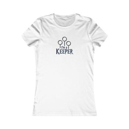 I’m a Keeper — Harry Potter Quidditch Retro Women's Tee (Light)