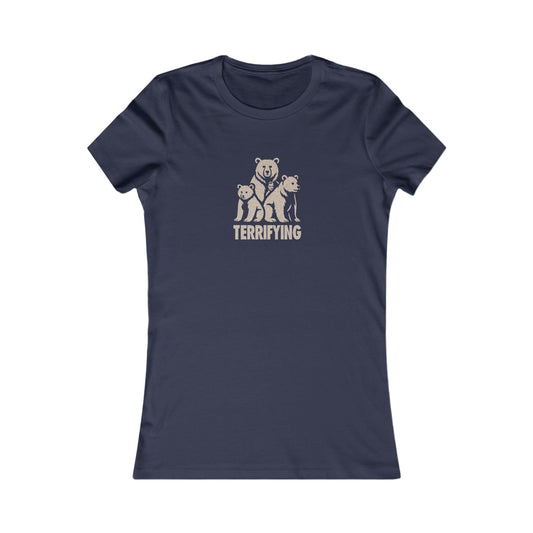 Bears Are Terrifying — Retro Silhouette Women's Tee (Dark)