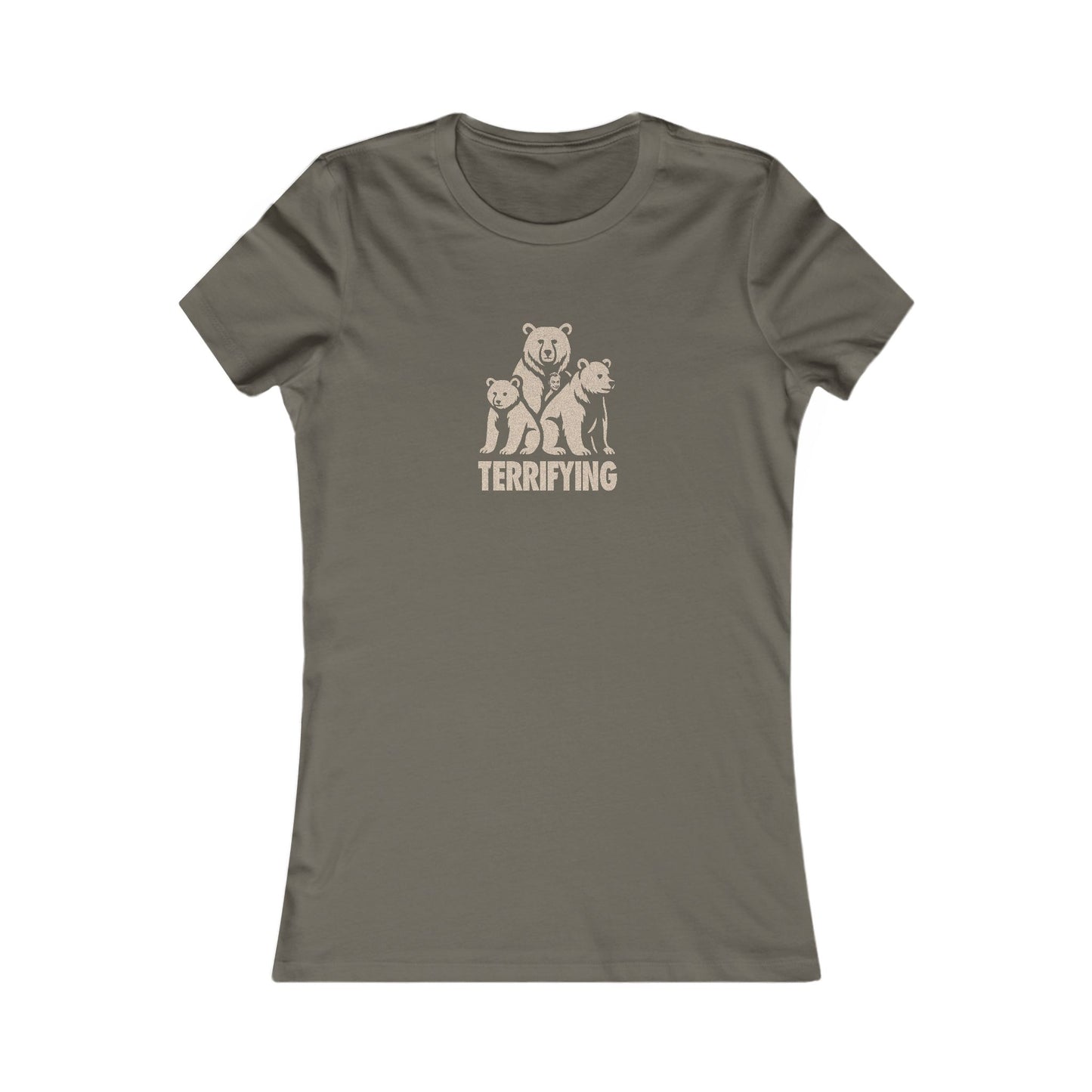 Bears Are Terrifying — Retro Silhouette Women's Tee (Dark)