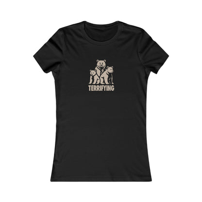 Bears Are Terrifying — Retro Silhouette Women's Tee (Dark)