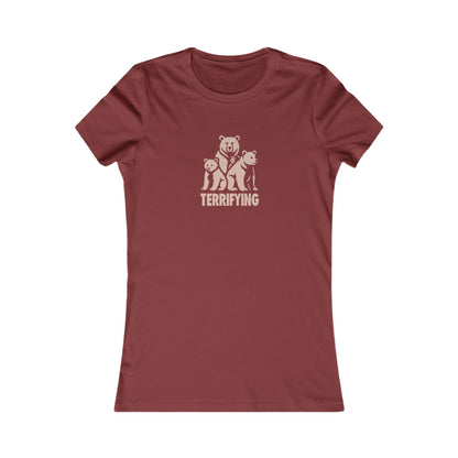 Bears Are Terrifying — Retro Silhouette Women's Tee (Dark)