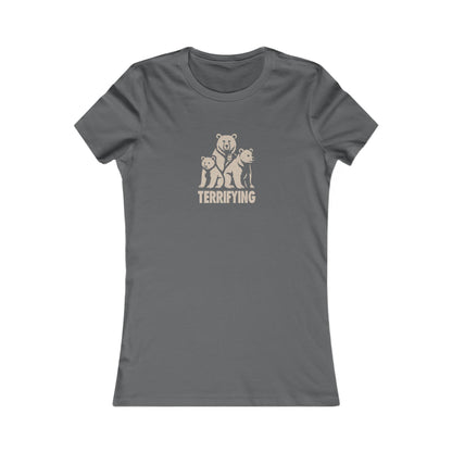 Bears Are Terrifying — Retro Silhouette Women's Tee (Dark)