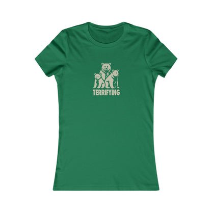 Bears Are Terrifying — Retro Silhouette Women's Tee (Dark)