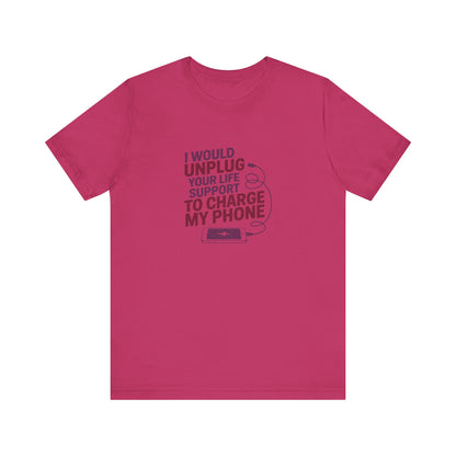 Your Life Support < Charging My Phone — Retro Tee (Light)