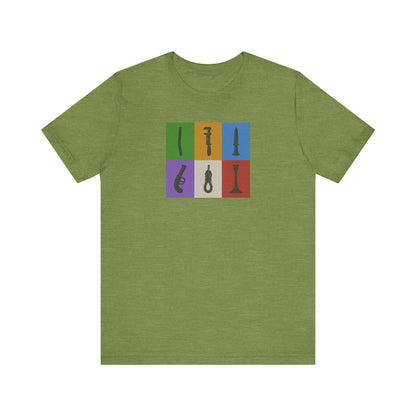 Six Ways Into the Evidence Locker — Clue Retro Tee (Light)