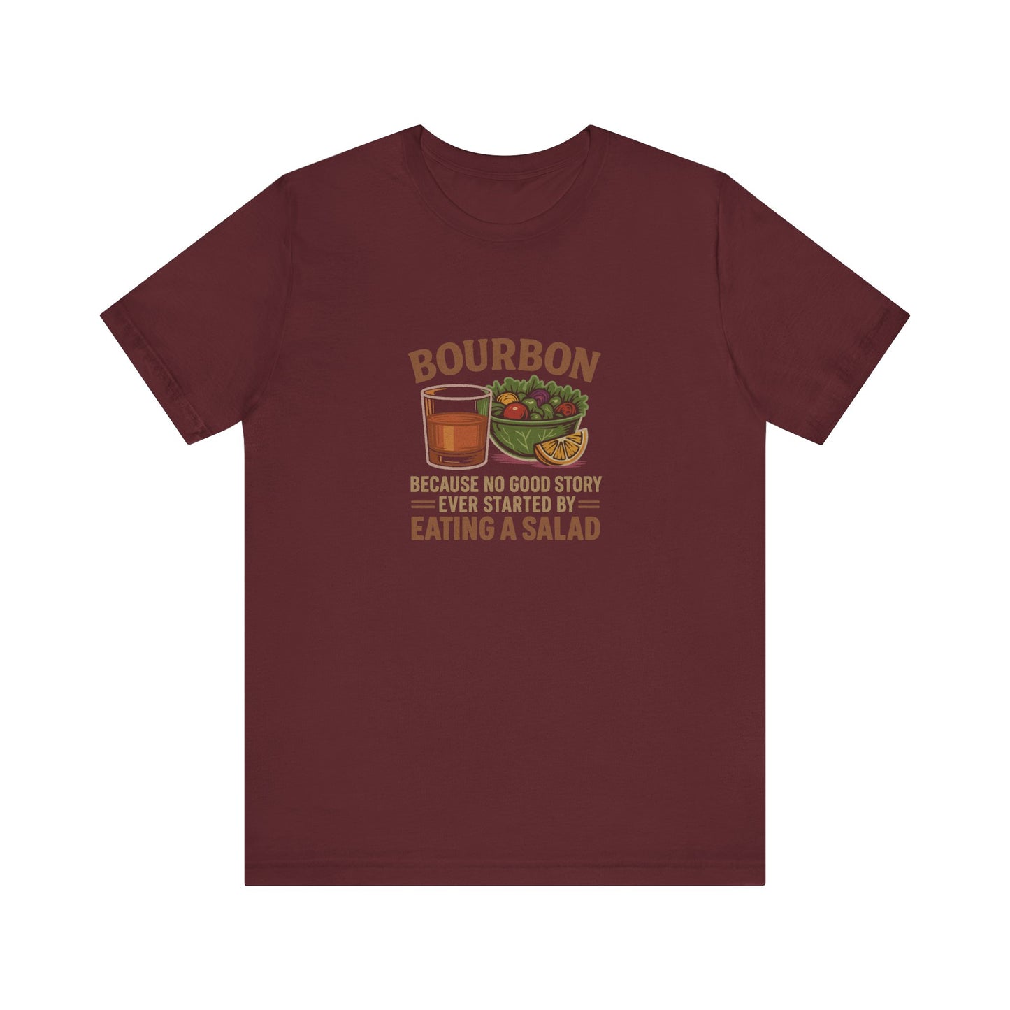 Bourbon > Eating a Salad — Graphic Retro Tee (Dark)