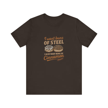 Buns of Steel (and Cinnamon) — Workout Retro Tee (Dark)