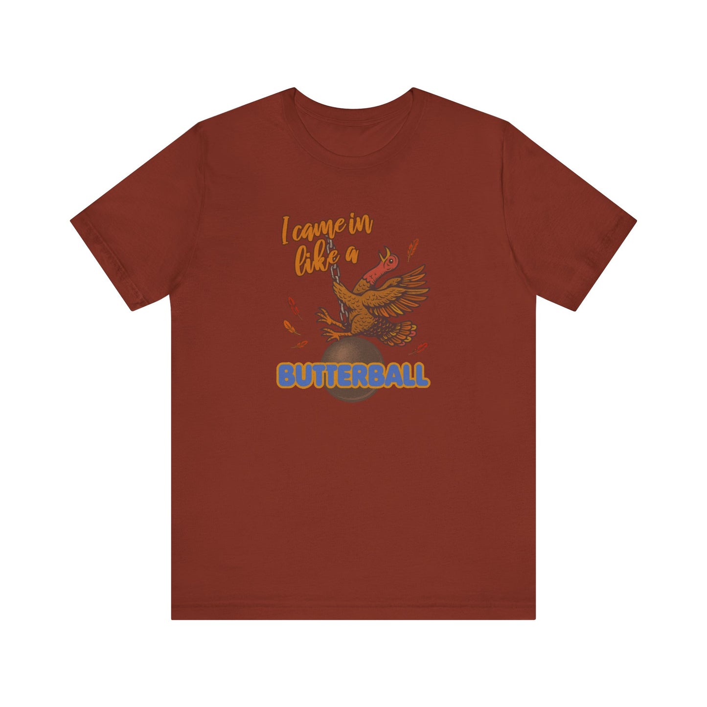 Like a Butterball — Miley Cyrus Thanksgiving Parody Retro Tee (Dark)