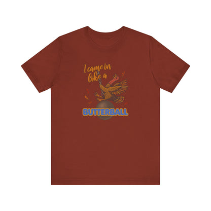 Like a Butterball — Miley Cyrus Thanksgiving Parody Retro Tee (Dark)