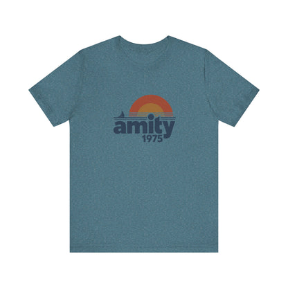 Amity Island 1975 — Jaws-Inspired Retro Tee (Light)