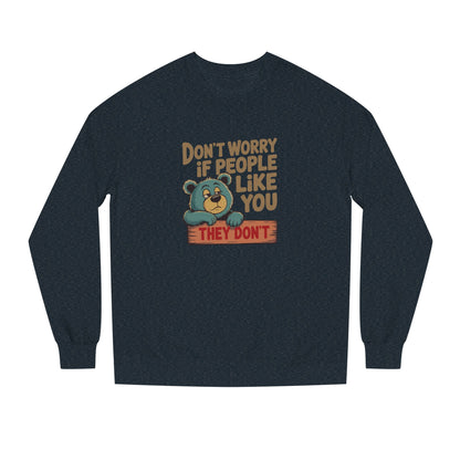 Don't Worry If People Like You (They Don't) — Retro Women's Sweatshirt (Dark)