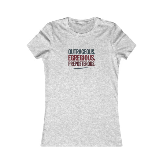 Outrageous Egregious Preposterous — Seinfeld Retro Women's Tee (Light)