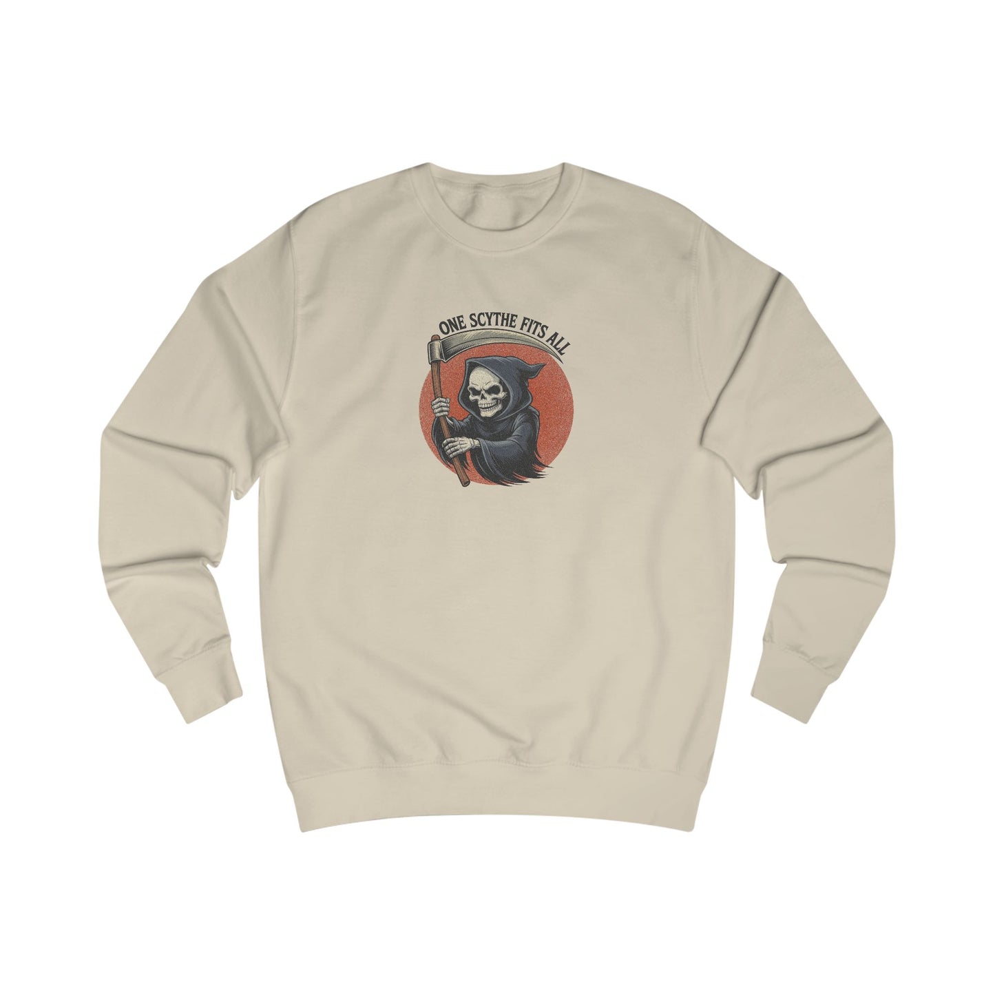 One Scythe Fits All — Grim Reaper Retro Sweatshirt (Light)