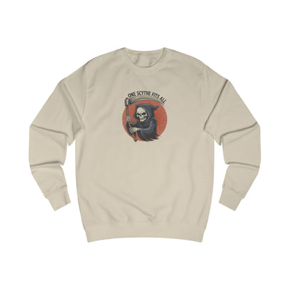 One Scythe Fits All — Grim Reaper Retro Sweatshirt (Light)