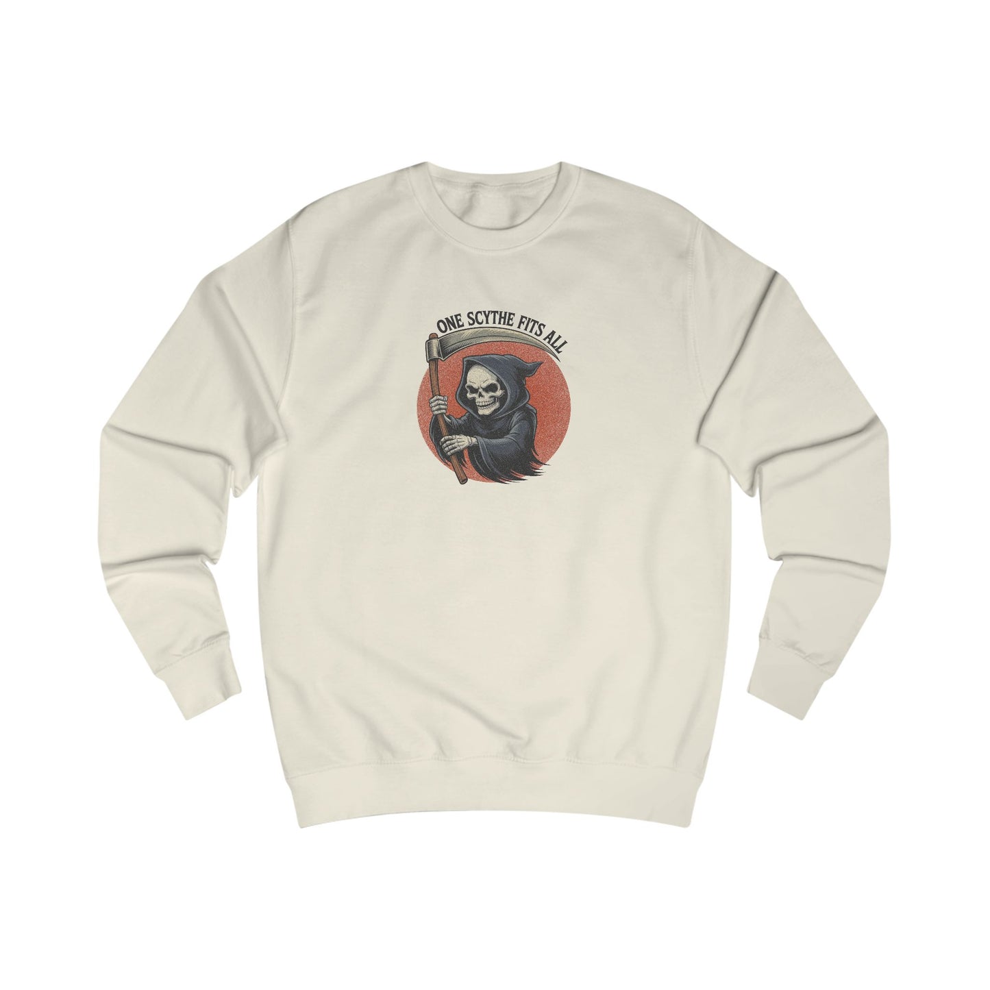 One Scythe Fits All — Grim Reaper Retro Sweatshirt (Light)